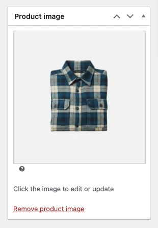 WooCommerce product featured image settings