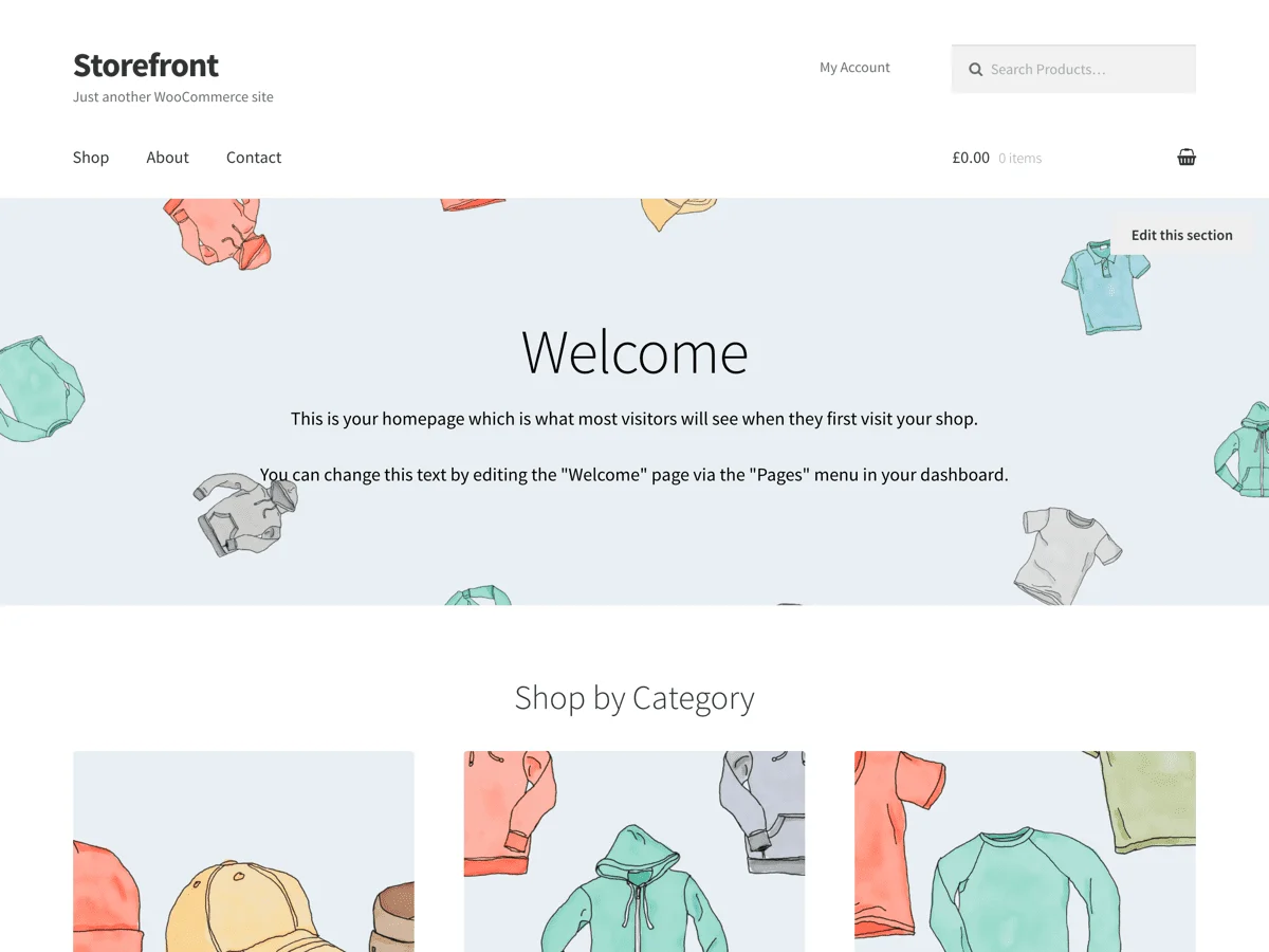 Storefront demo — the official WooCommerce theme, simple and always up to date