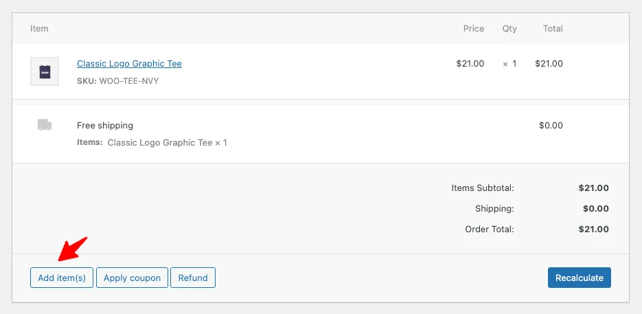 WooCommerce popup for entering an extra fee amount when managing an existing order 